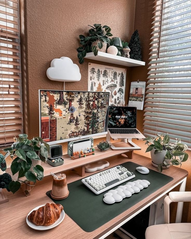 23 Cozy Chic Inspiring Desk Decor Ideas For Your Home Office ASHLINA KAPOSTA